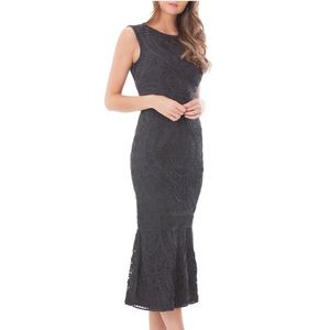 js soutache mesh midi | gunmetal | worn once